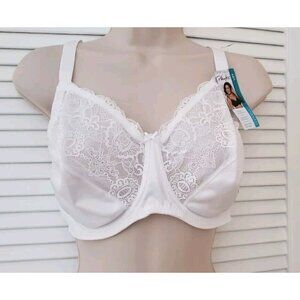 NWT  PLAYTEX LIFT FULL COVERAGE UNDERWIRE WHITE BRA SIZE 40C